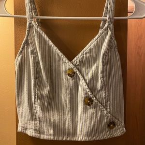 Hollister striped crop top